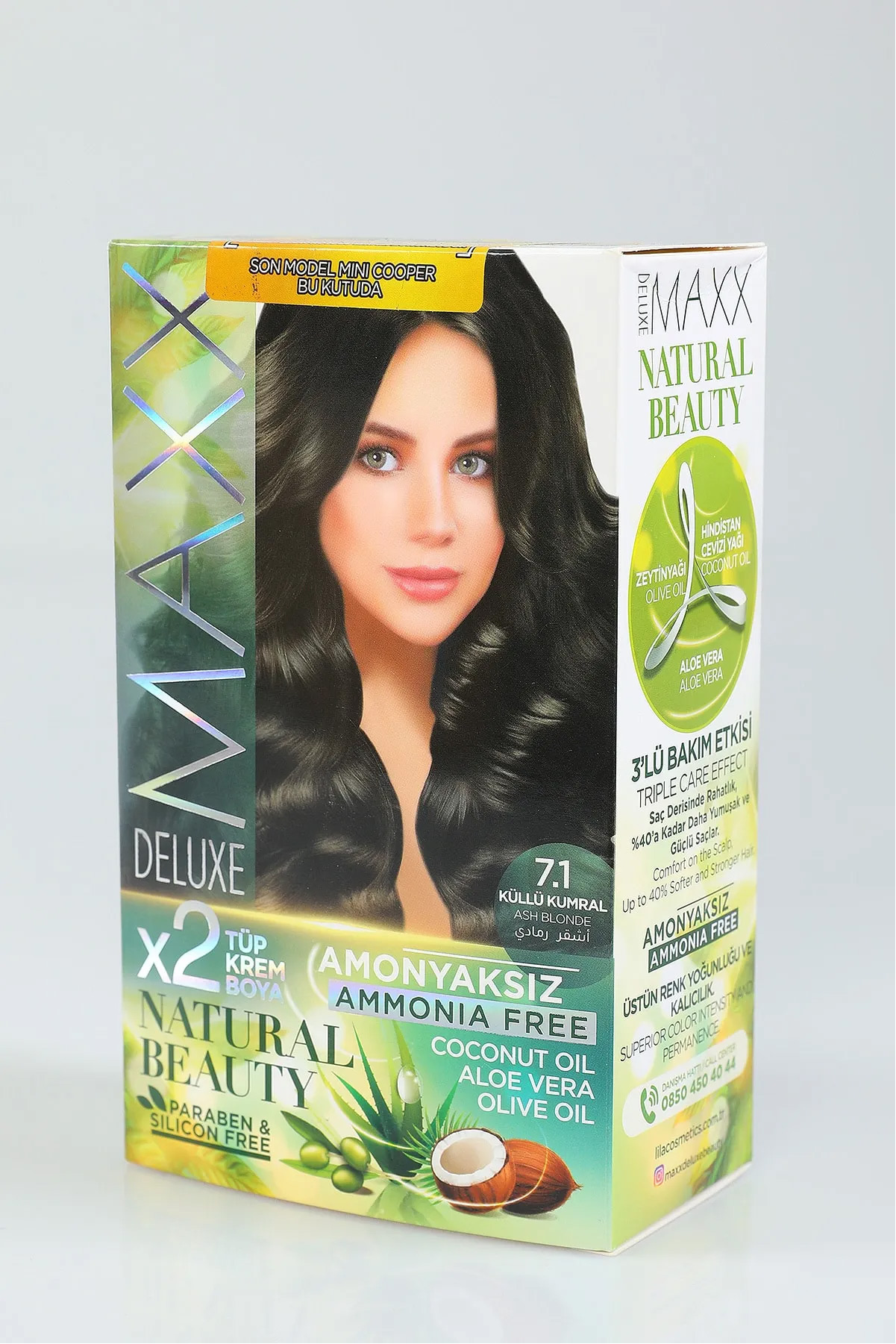 Maxx Deluxe Natural Beauty Saç Boyası 7.1 Küllü Kumral