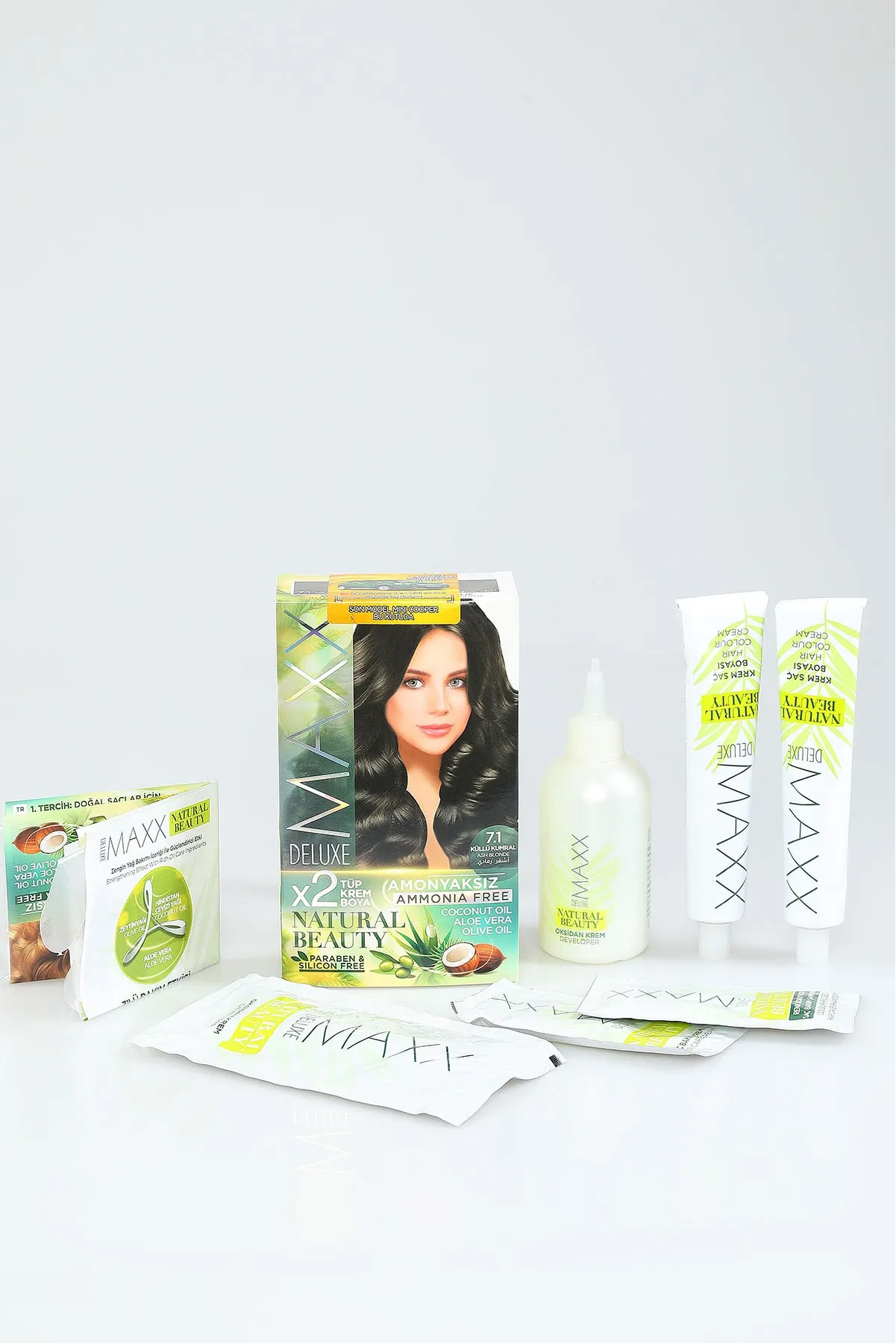 Maxx Deluxe Natural Beauty Saç Boyası 7.1 Küllü Kumral