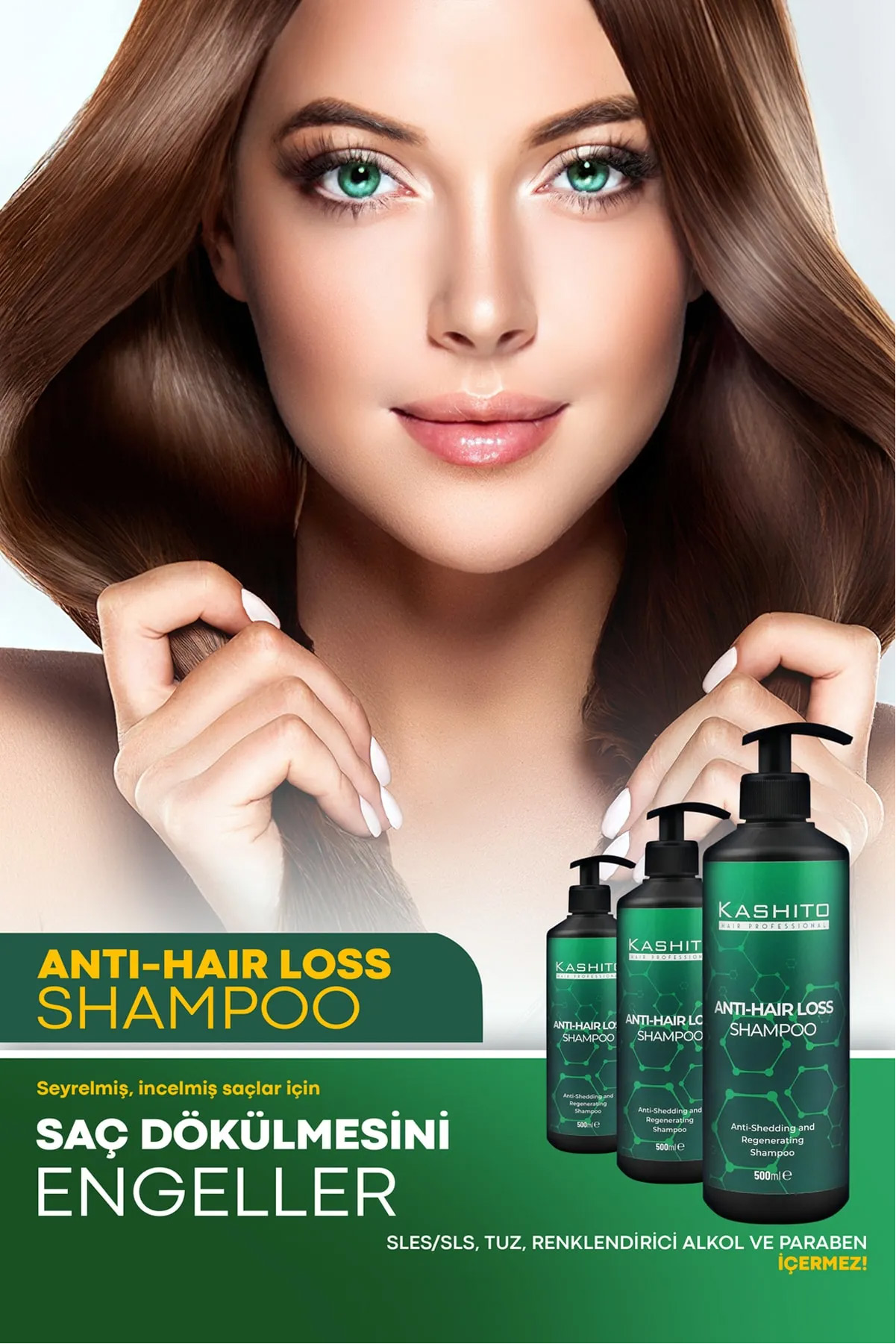 KASHİTO Antı-hair-loss Şampuan Dökülme Önleyici Ve Yenileyici Şampuan 