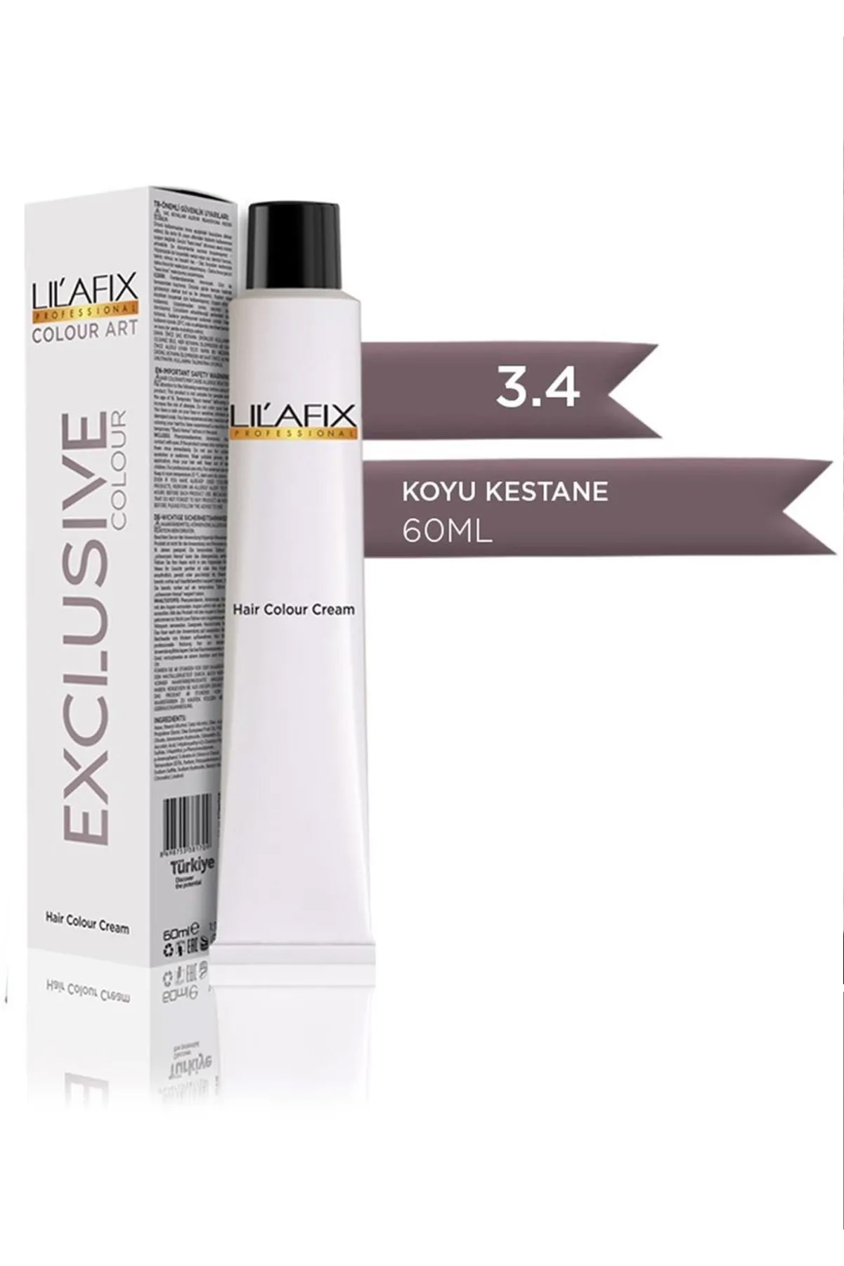 Lilafix Krem Tüp Saç Boyası 3.4 Exclusive Koyu Kestane 60 Ml