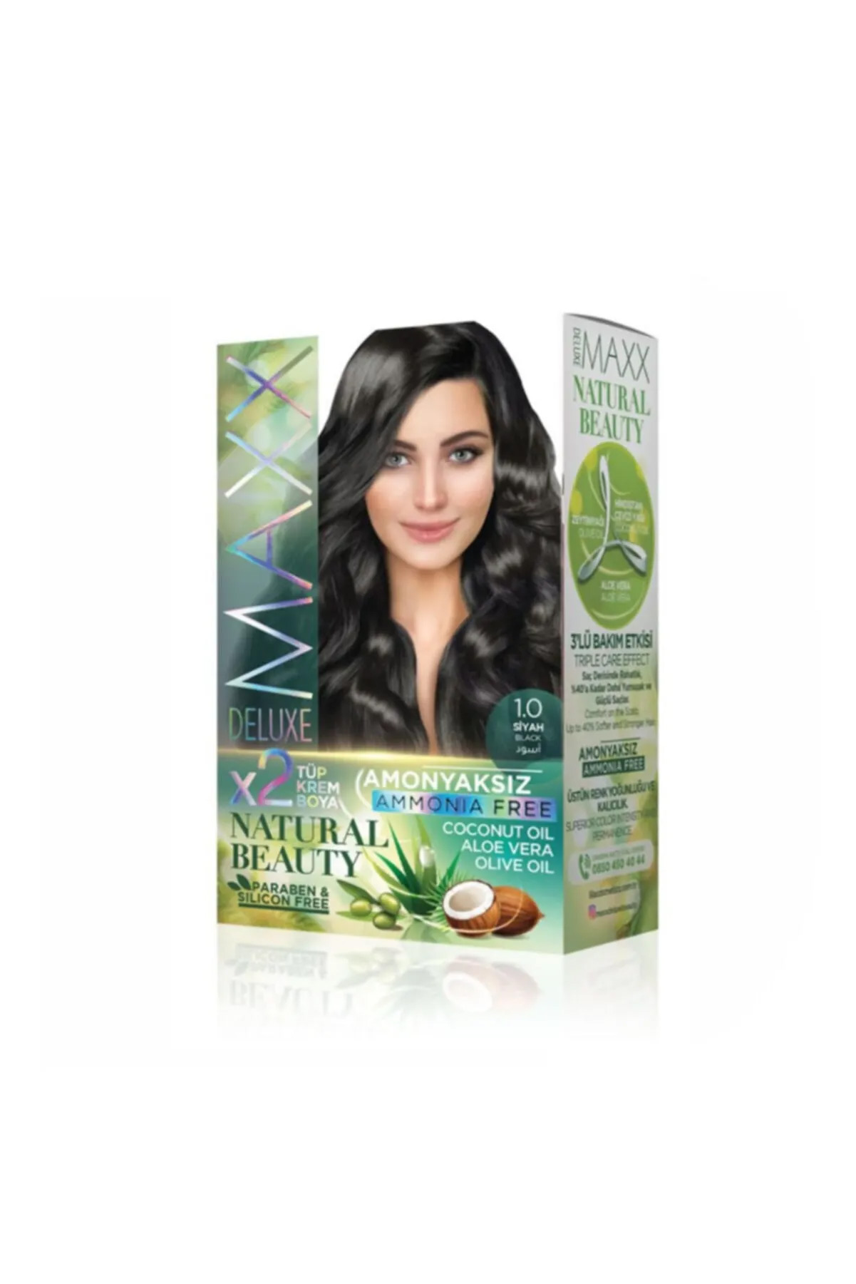 Naya Trendx Maxx Deluxe Natural Beauty Saç Boyası 1.0 Siyah